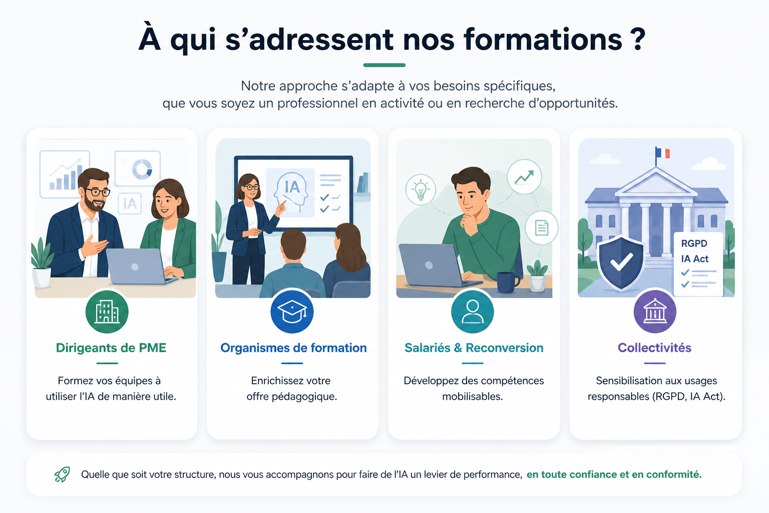 Public visé par les formations FormaPrompt