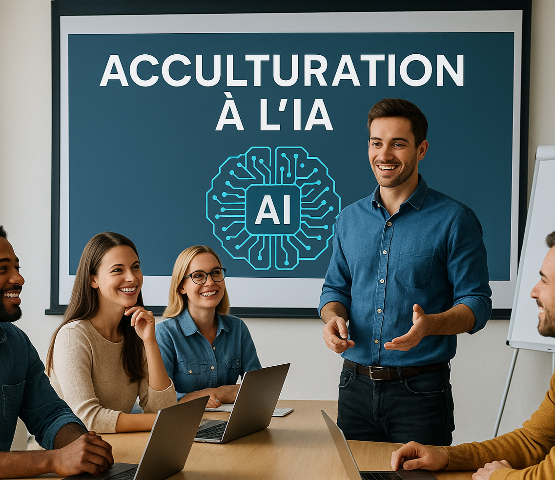 Illustration de la formation aux usages professionnels de l'IA générative